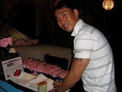 james kyson lee signing wizard jeans for charity.jpg